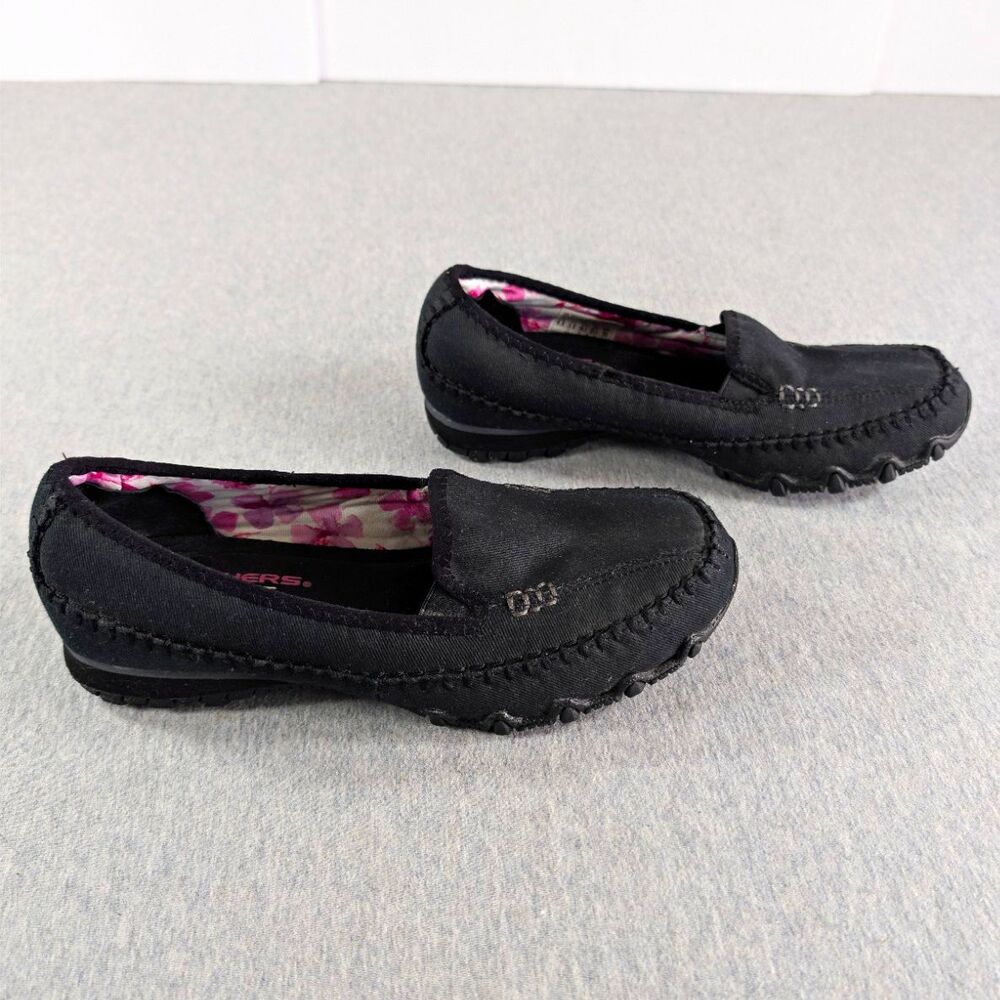 Skechers Relaxed Fit Memory Foam Black Slip On Loafer Womens Sz 6.5 M